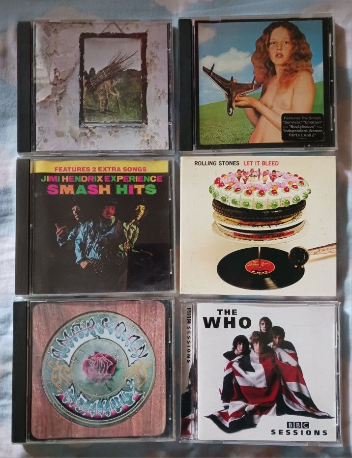 Rock Classic Cds (6) LED ZEPPELIN, THE WHO,JIMI HENDRIX