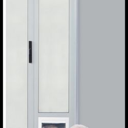 NEW IN BOX White Pet Sliding Glass  Patio Door