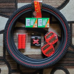 NEW Bicycle Bmx Parts Bundle 20" Red