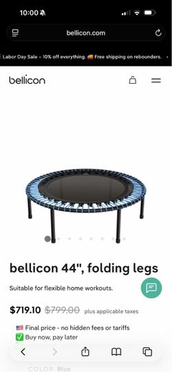 Bellicon 44" Rebounder with Folding Legs