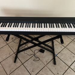 Yamaha p45 88 key weighted piano w stand.