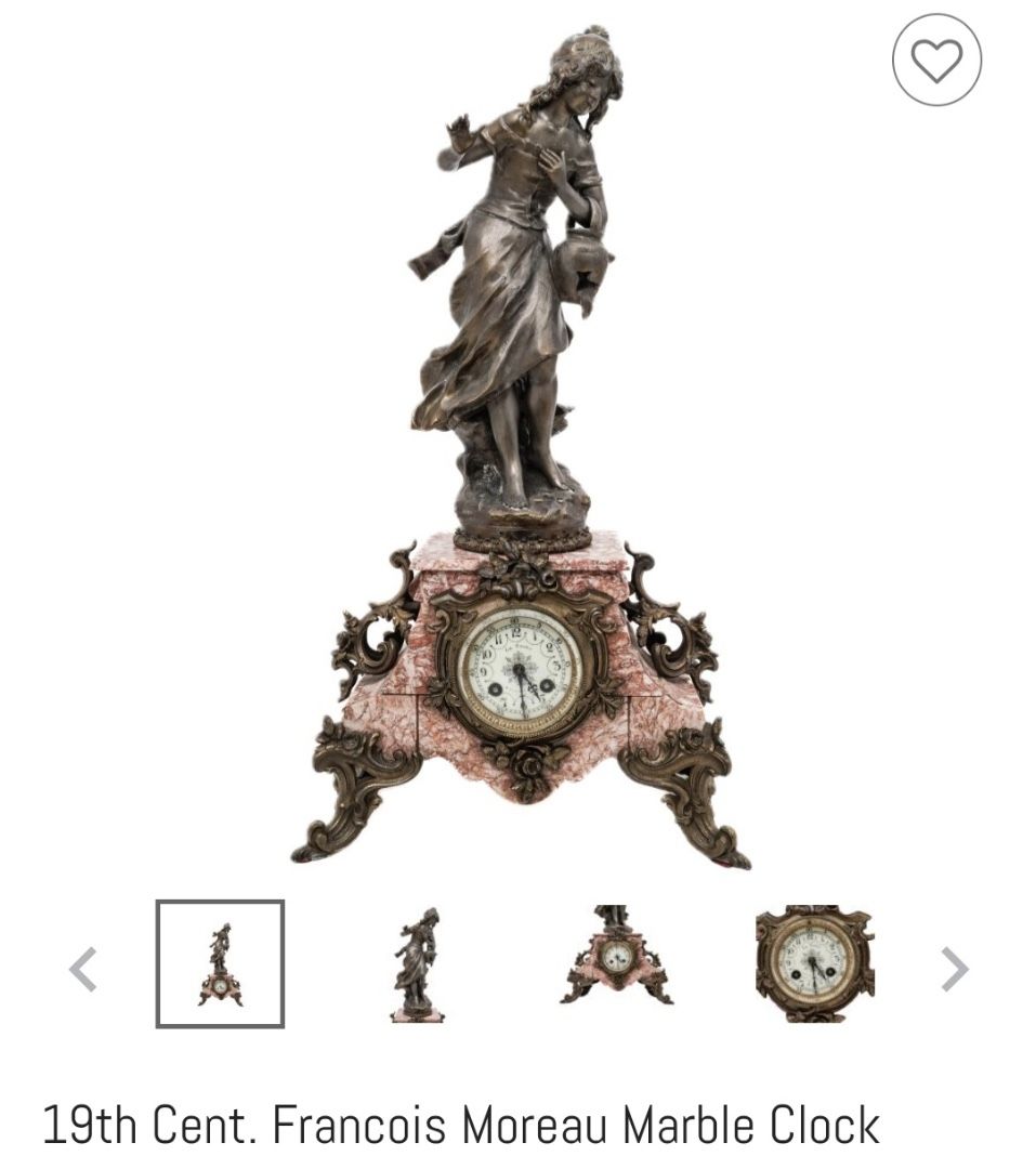 Antique French Moreau Clock / Figure