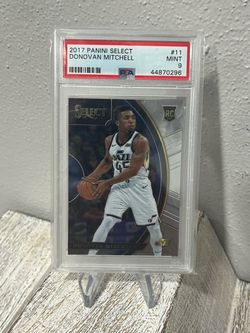 Donovan Mitchell 2017 Panini Select #11 Concourse Rookie RC PSA 9 MINT Jazz