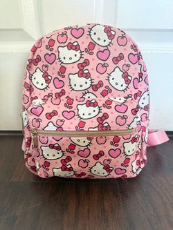 Sanrio Hello Kitty Mini Backpack 10" Hearts Faux Leather
