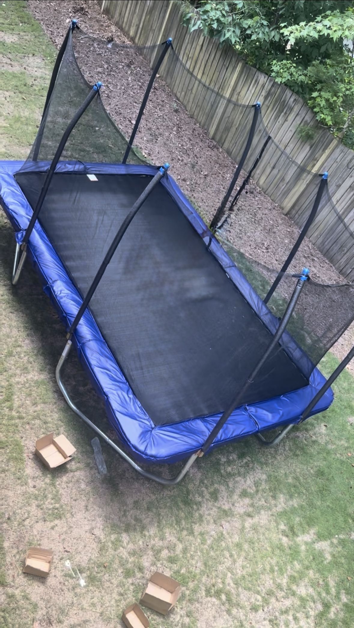 Skywalker Trampolines 15 Rectangle Trampolineand Enclosure Blue