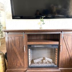 Beautiful 68”wide  Electric Heater Tv Stand 