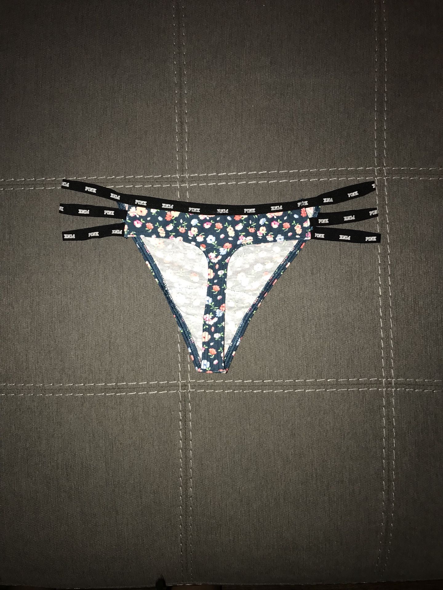 New PINK Victoria Secret panties/thong Large flowers 3 string band awesome  for Sale in Gilbert, AZ - OfferUp