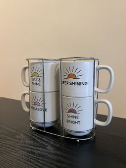 Inspirational Brew Stoneware Coffee Mug Set