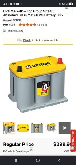 Optima amg d35 group battery brand new