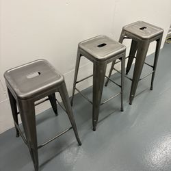 Industrial metal stools