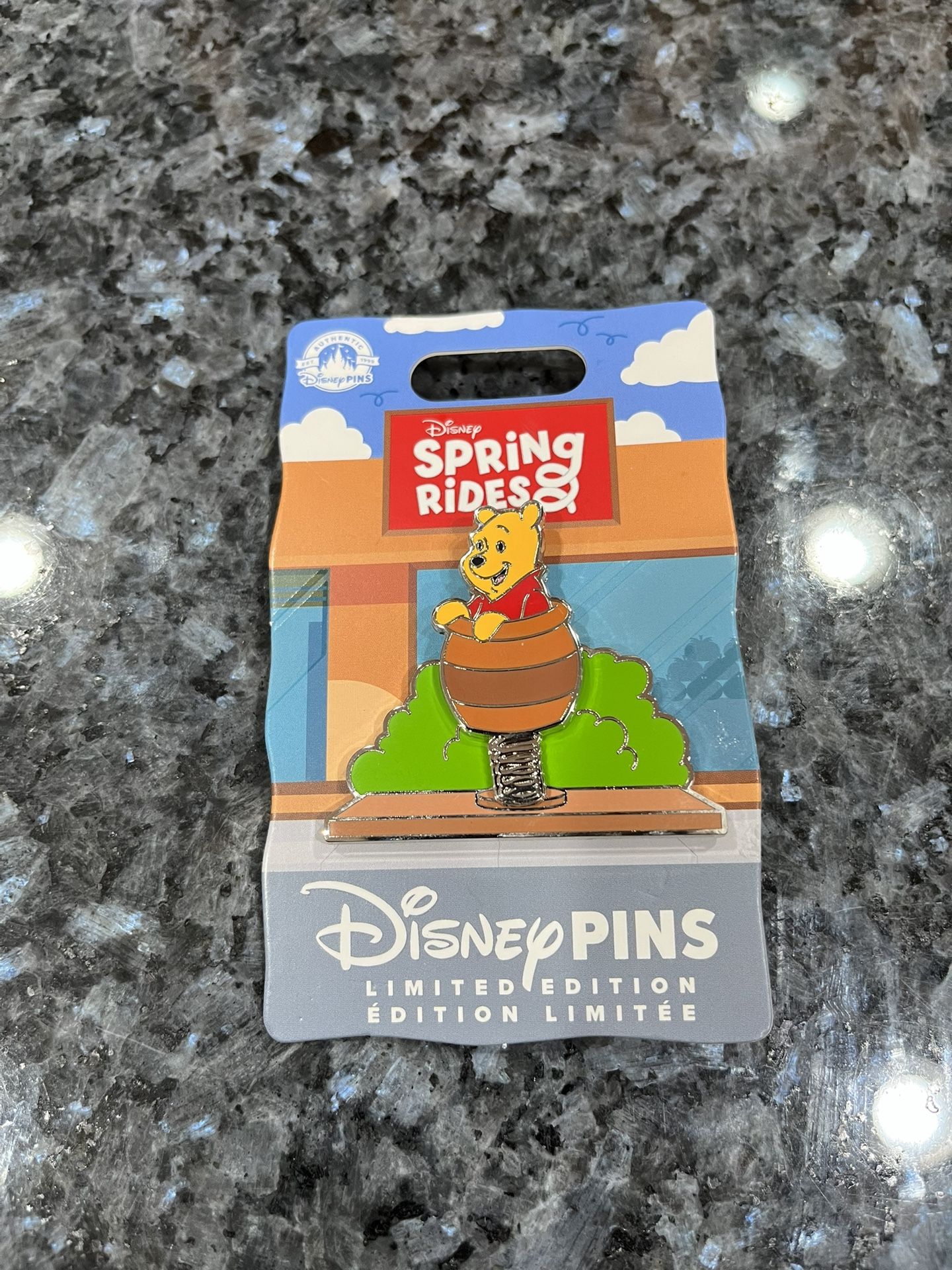 2024 Disney Parks Spring Rides Winnie The Pooh Pin. Limited Edition of 4000. Brand new on original card. Smoke free home