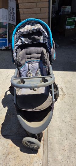 Blue stroller