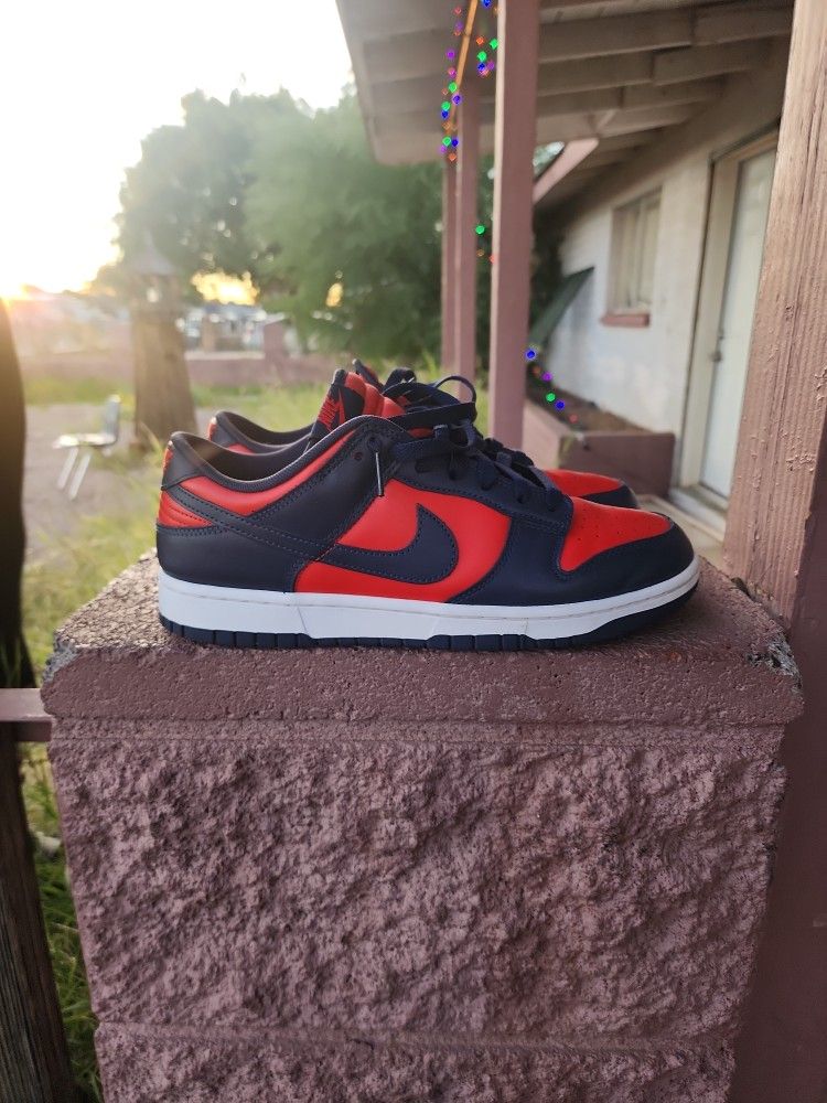 Size 10 And The Color Is Red And Blue And They Are Nikes