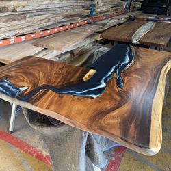 Stunning Live Edge Tables, Bar Tops and More! Please Read Description!