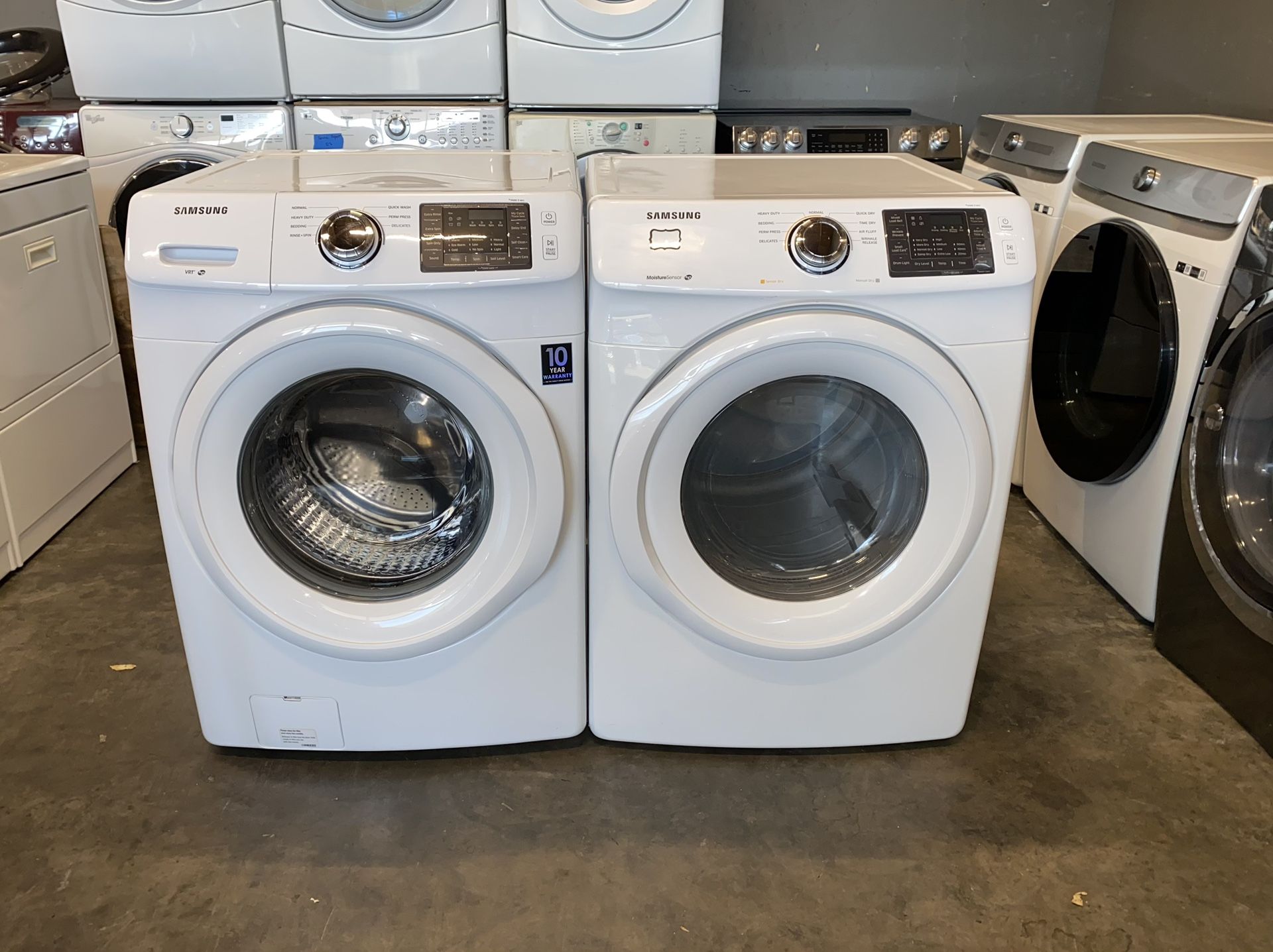 SAMSUNG XL CAPACITY WASHER DRYER ELECTRIC SET