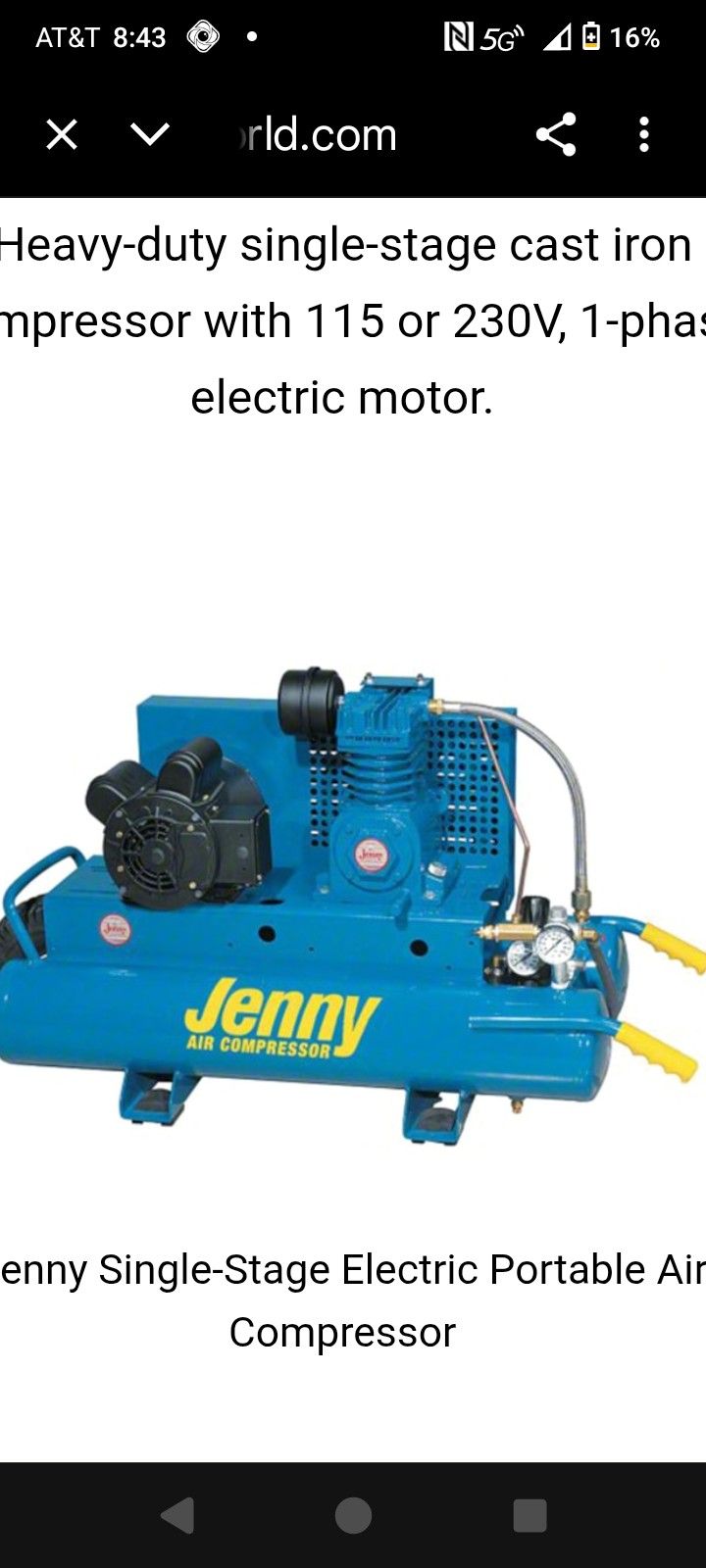 Jenny Air Compressor