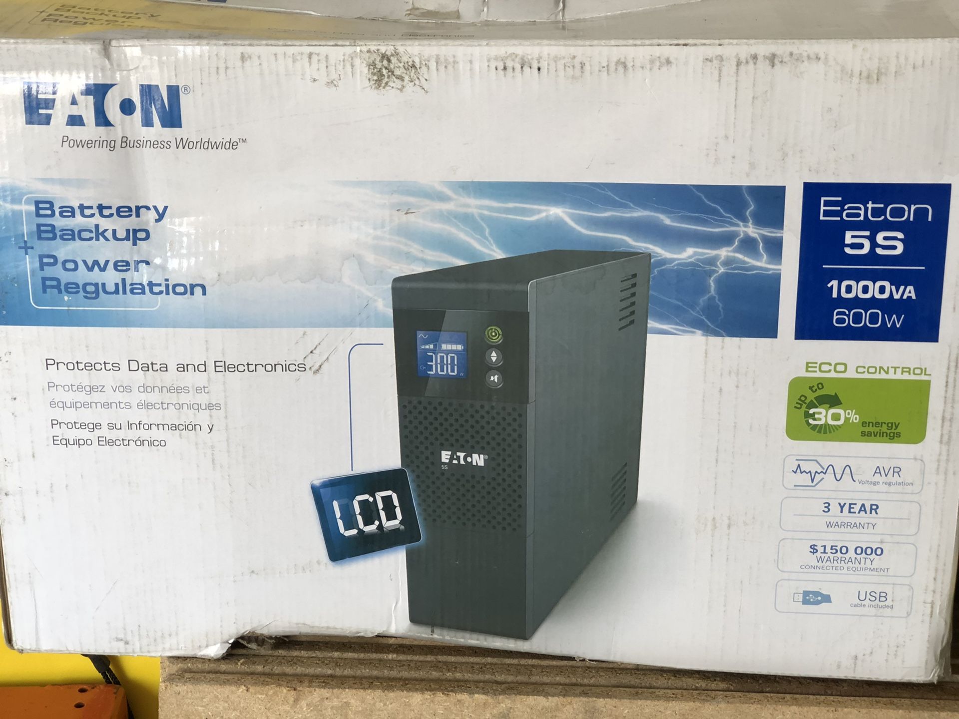 Eaton battery backup 1000 VA 600W