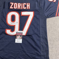 Chris Zorich Signed Autograph Custom Jersey - JSA Coa - Chicago Bears