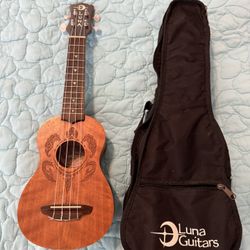 Luna Honu Tribal Turtle Ukulele