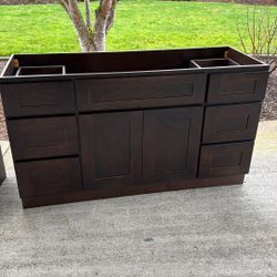 72” Vanity Sink Base.  Kitchen Cabinet Height