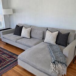 FREE DELIVERY - West Elm Harmony 2 Piece Bumper Chase Sectional 117”