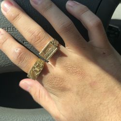 Gold Rings Last Supper And Nugget Ring