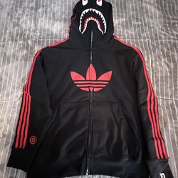Adidas X Bape Shark Fleece Full Zip Hoodie