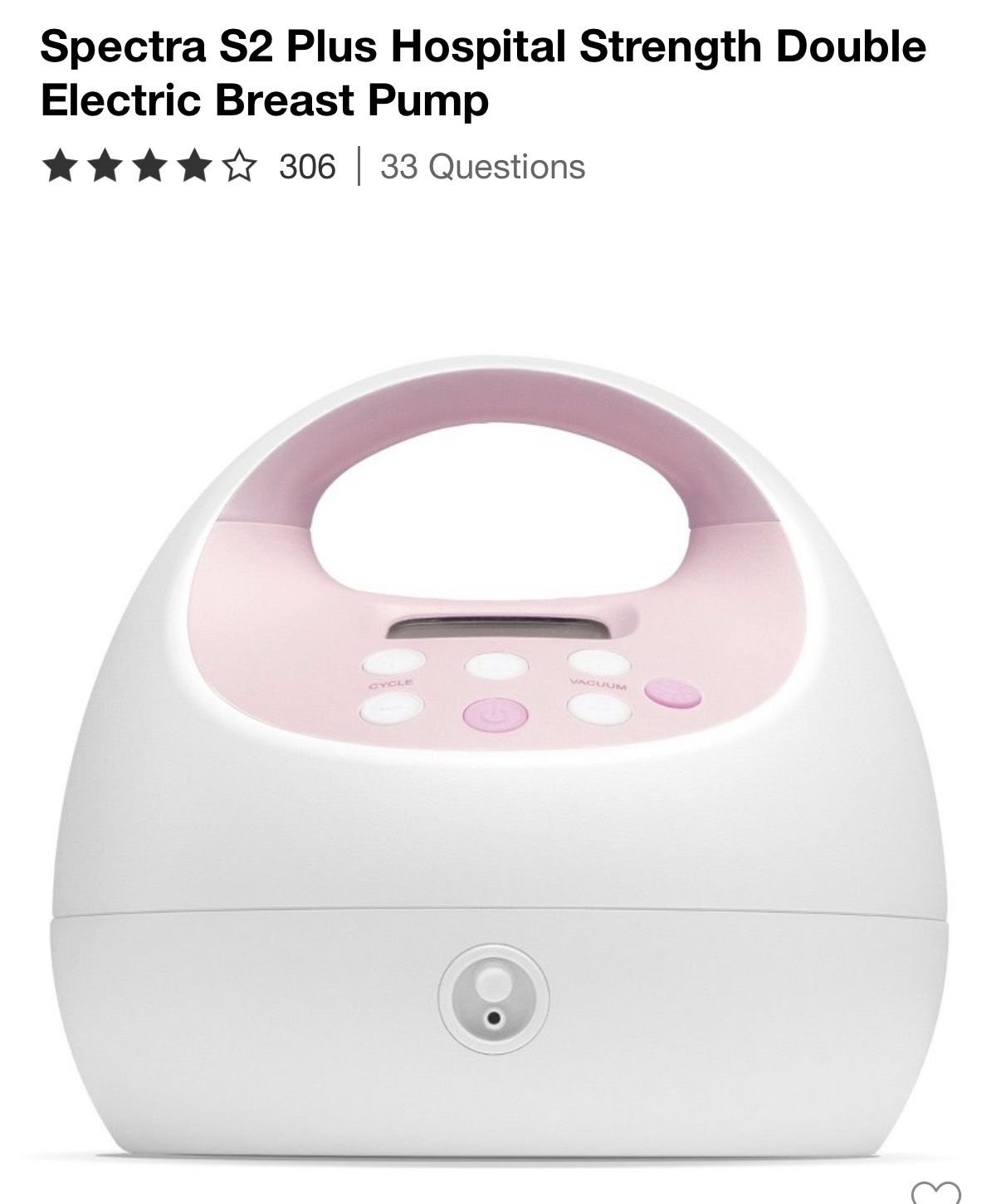 Spectra Hospital Grade breast pump 