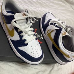 Navy Blue With Gold On (dunks) 