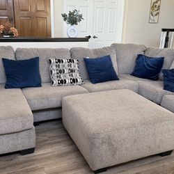 💥Great Condition ✨ L sectional couch + ottoman+chaise