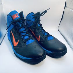 Sz 12 Blue And Black Nike Fusion Basketball Sneakers
