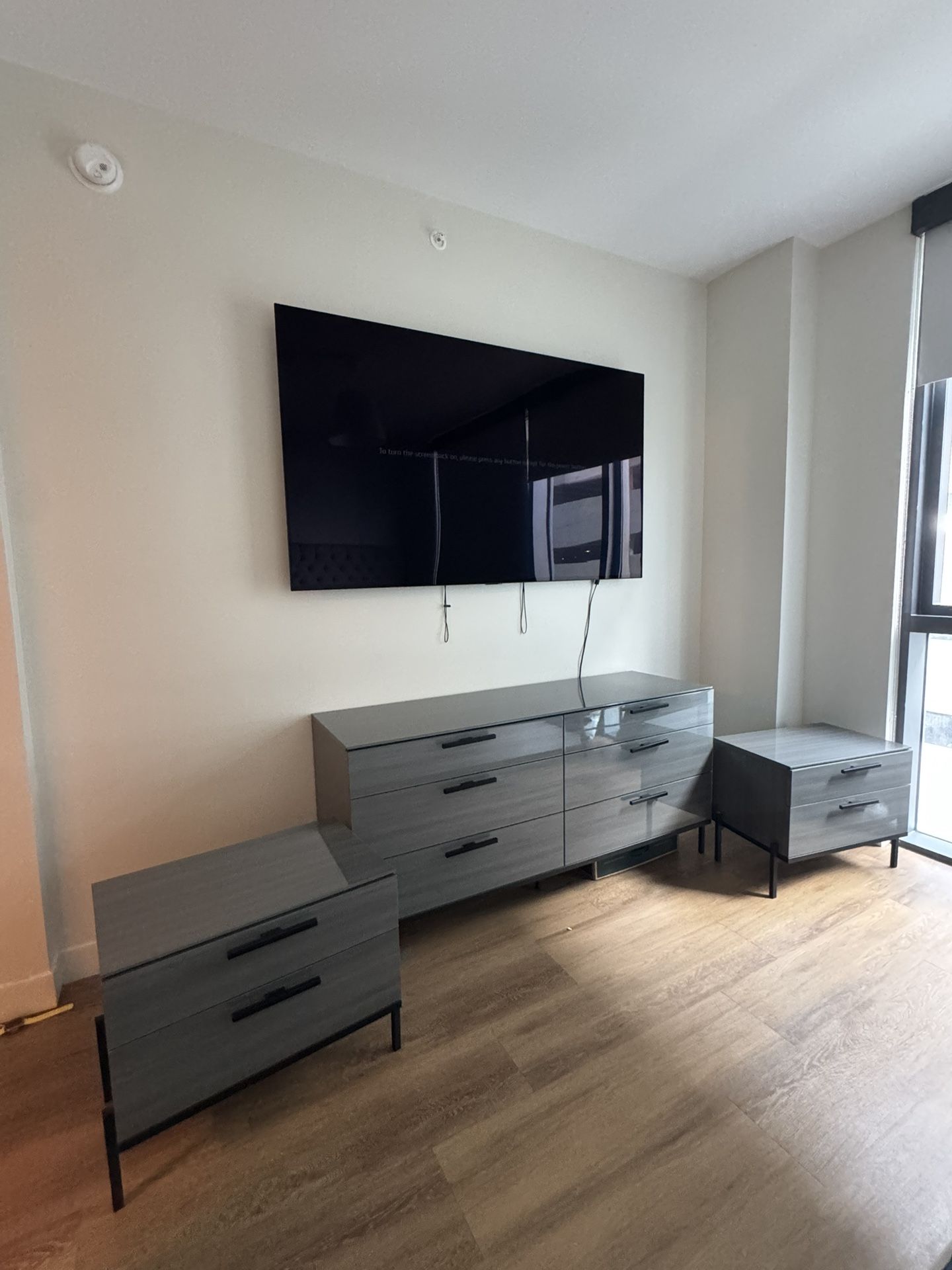 Dresser + Two Nightstands (ITALY - Like New) 