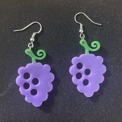Handmade Grape Earrings