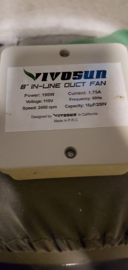 2 inline fans and 2 charcoal filters