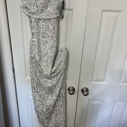 Spotlight Sequin Maxi Dress - Silver