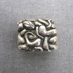Jim Yesberger Figural Snake Sterling Silver Snuff Box