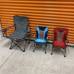 3 Folding Chairs