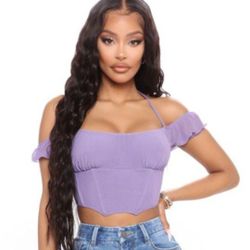Fashion Nova Purple Corset Top