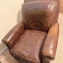 Vintage Brown Recliner Lounge Chair 