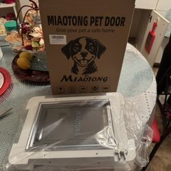 3-Flaps Steel Cat Door for Exterior Doors with Sliding Lock Panel, Extreme Weather Pet Door for Cats, Small Kitty Doggie Door, Insulated Dog Doors for