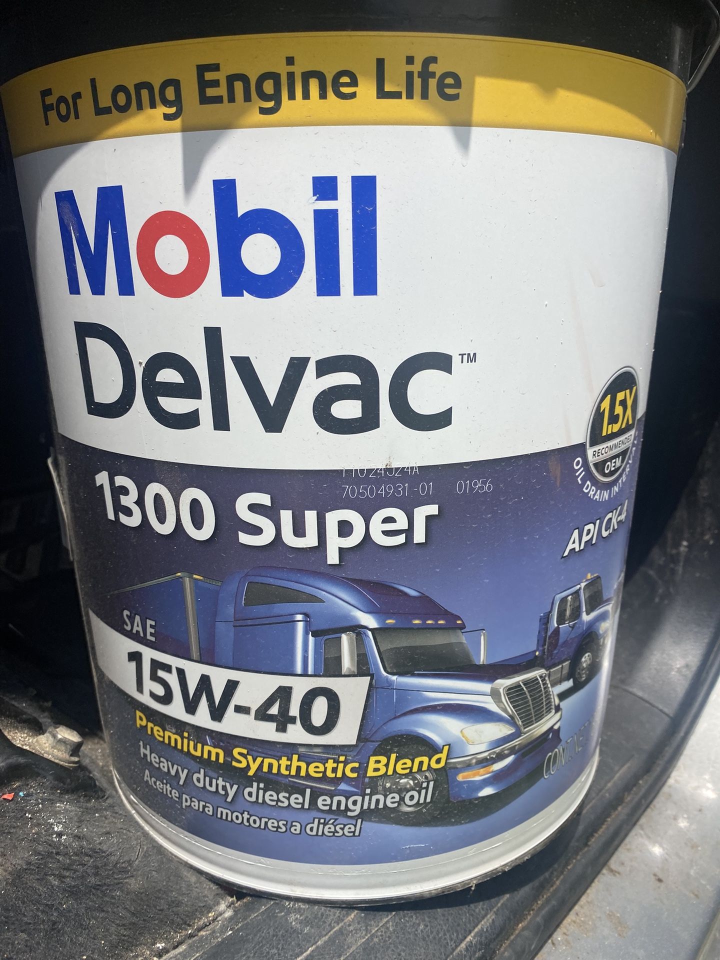 mobil delvac 1300 super 5 gal $20