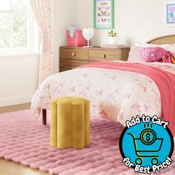 Mainstays Kids Flower Petal Ottoman - Yellow