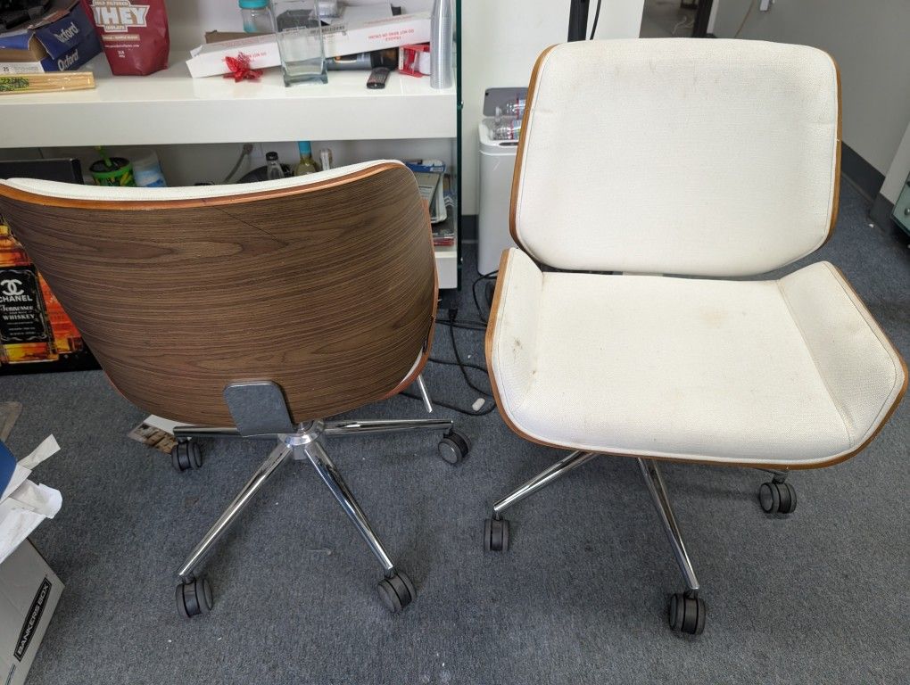 Set Of Two Heavily Used Luxury Office Chairs