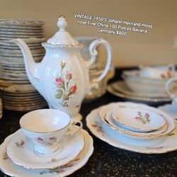 Vintage fine China sets (Japan) and Franklin Mint Vase