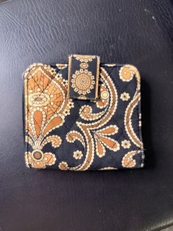 Vera Bradley Paisley Quilted Zip Wallet Retired Pattern 4x4