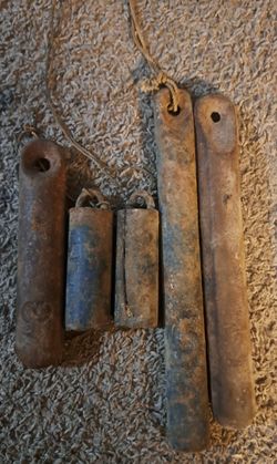 Cast Iron Antique Window Weights"
