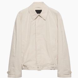 Prada cotton cream trench coat with belt