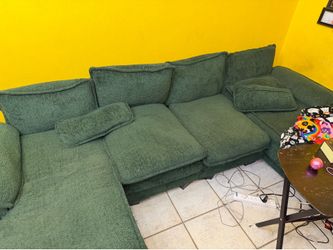 Dark green sofa