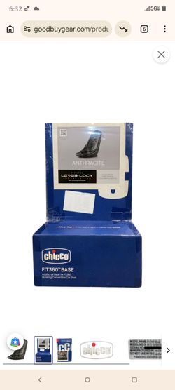 Chicco Fit360 ClearTex Rotating Convertible Car Seat with 360 Degree Rotation, Anthracite