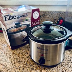 Elite Gourmet SLOW COOKER 1.5 Qt Ceramic with 3 settings Model MST-250XS